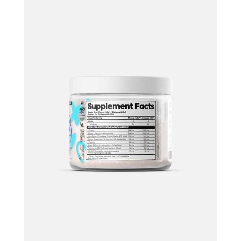 Noob Pro Series | Energy Drink Powder for Gamers – Caffeine + Nootropics – Boost Focus, Mood, Clarity – Sugar Free, Zero Crash, Long Lasting Clean Energy – Gaming Supplement, Study Aid, Pre-Workout Beverage