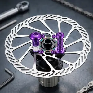 High-Strength Alloy Steel Disc Brake Bolts T25 Torx M5x10mm, Anti-Loose Brake Pad Mounting Hardware, Universal Brake System Upgrade Kit, Wear & corrosion Resistant Rotor Repair Tools, Road Mountain Bike standardized Replacement Fastener Set