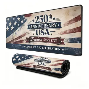 America 250 Graphic Mouse Pad, 1 Count Anti-slip Rubber Base Mouse Pad, Large Gaming Mouse Pad Made for Gaming, Office Accessories, Non Slip Mousepad