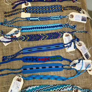 Blue friendship bracelets