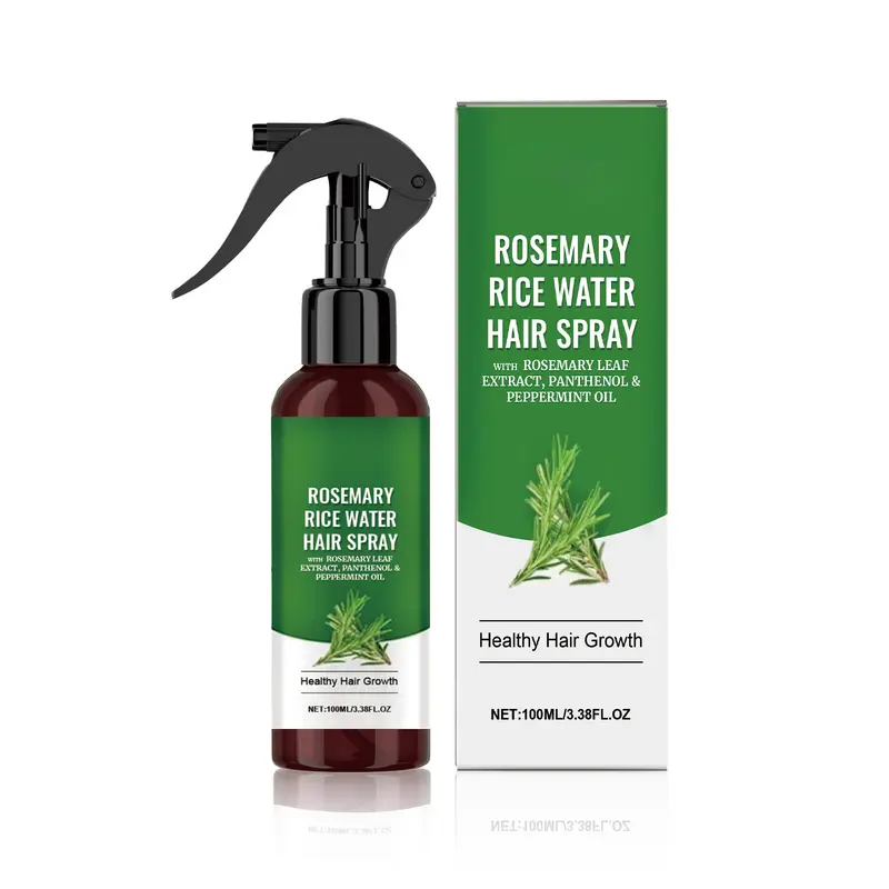 Women's Rosemary Rice Water Hair Spray with Biotin & Aloe Vera Extract, Nourishing Care Mist for Smooth, Healthy | 3.8 fl oz Daily Hair Care Treatment, Looking Locks with Accurate Standard Shipping