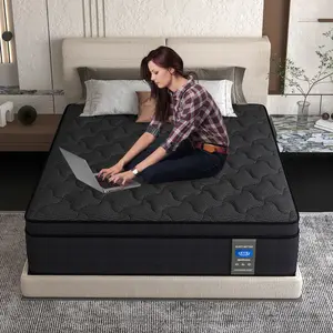 MRH 10/12/14 Inch Memory Foam Spring Hybrid Mattress Medium Firmness Lumbar Support for Home Rooms Hotels