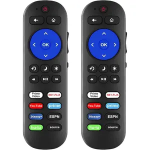 Pack of 2 IR Remote for Roku Remote and Roku TV, for Roku 1 2 3 4, Express, Premiere, Ultra Models Listed and TCL Hisense Onn Element Sharp Philips Haier Hitachi JVC RCA Roku TV (Not for Roku Stick)