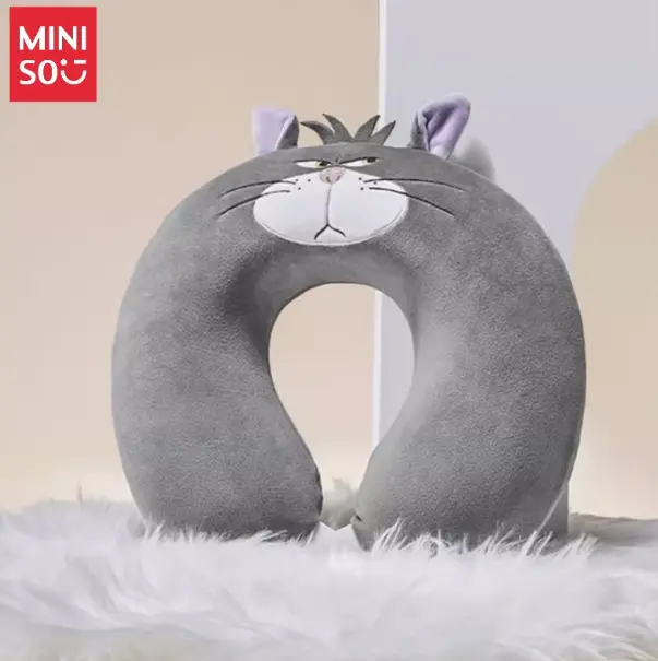 Disney Cats Series - Lucifer U-Shaped Neck Pillow, Ergonomic Memory Foam Neck Support for Travel, Flights, Perfect Gift for Disney Fans, Soft Hug for Neck Pain Relief & Stress Release，Back To School