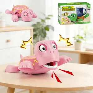 A turtle coaster that can scream | funny expressions, movable limbs, beverage cup holder, stress relieving toy, home decoration to give to friends