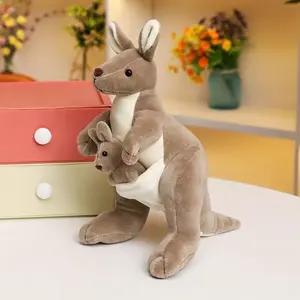 Kangaroo Mom and Baby Plush Toy, Cute Kangaroo Family Stuffed Animal, Perfect Stuffed Animal Gifts for Halloween, Christmas, Thanksgiving, Easter