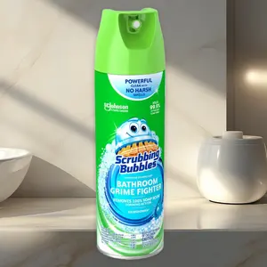 Scrubbing Bubbles Rainshower Bathroom Cleaner 20oz - Rainshower Scent Bathroom Cleaner, 20oz, Aerosol Spray, for Grime Removal, Disinfectant