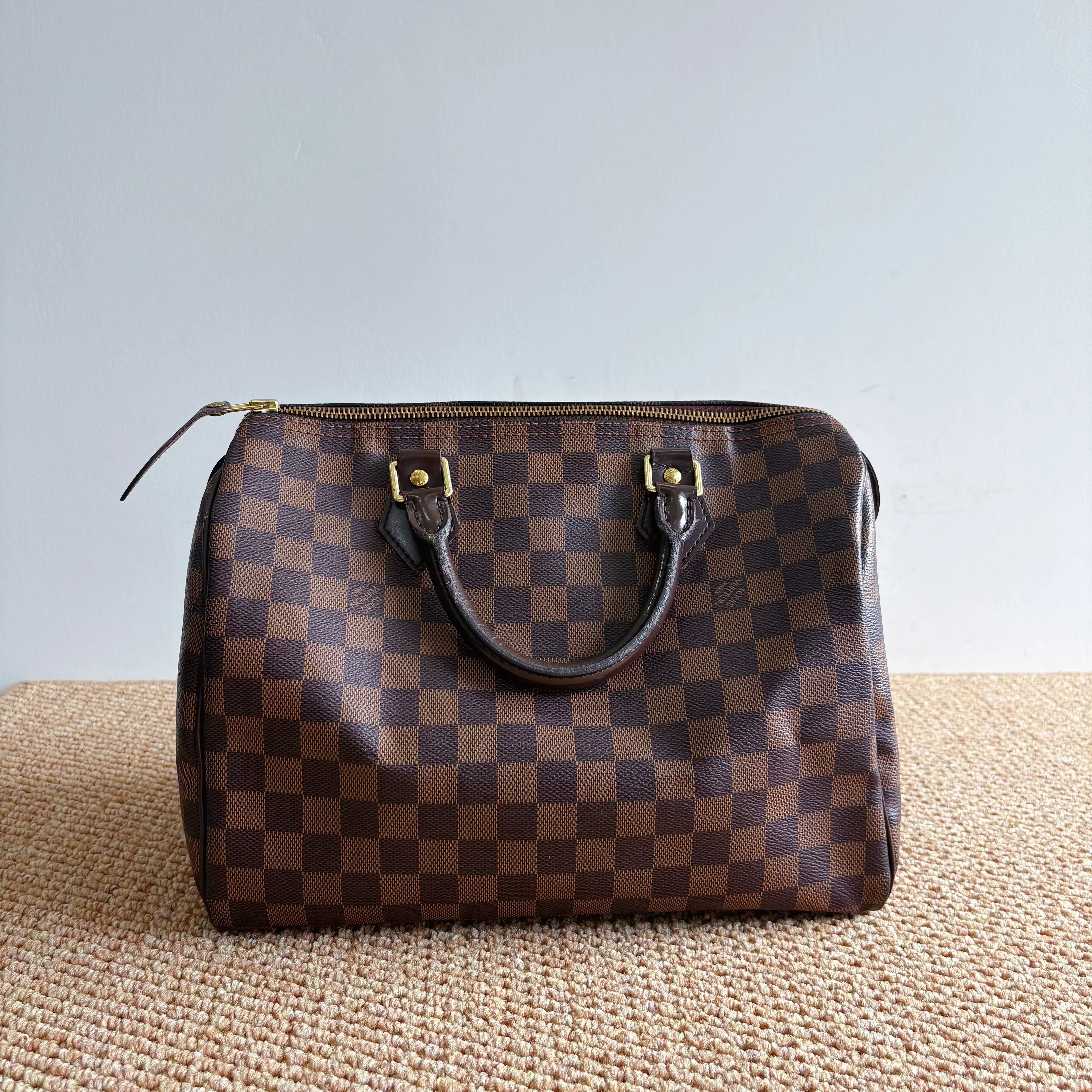 Pre-owned Louis Vuitton Checkerboard Pattern Speedy 30 Boston Tote Shoulder Bag (Checkerboard Pattern Bag), Casual Shoulder Purse