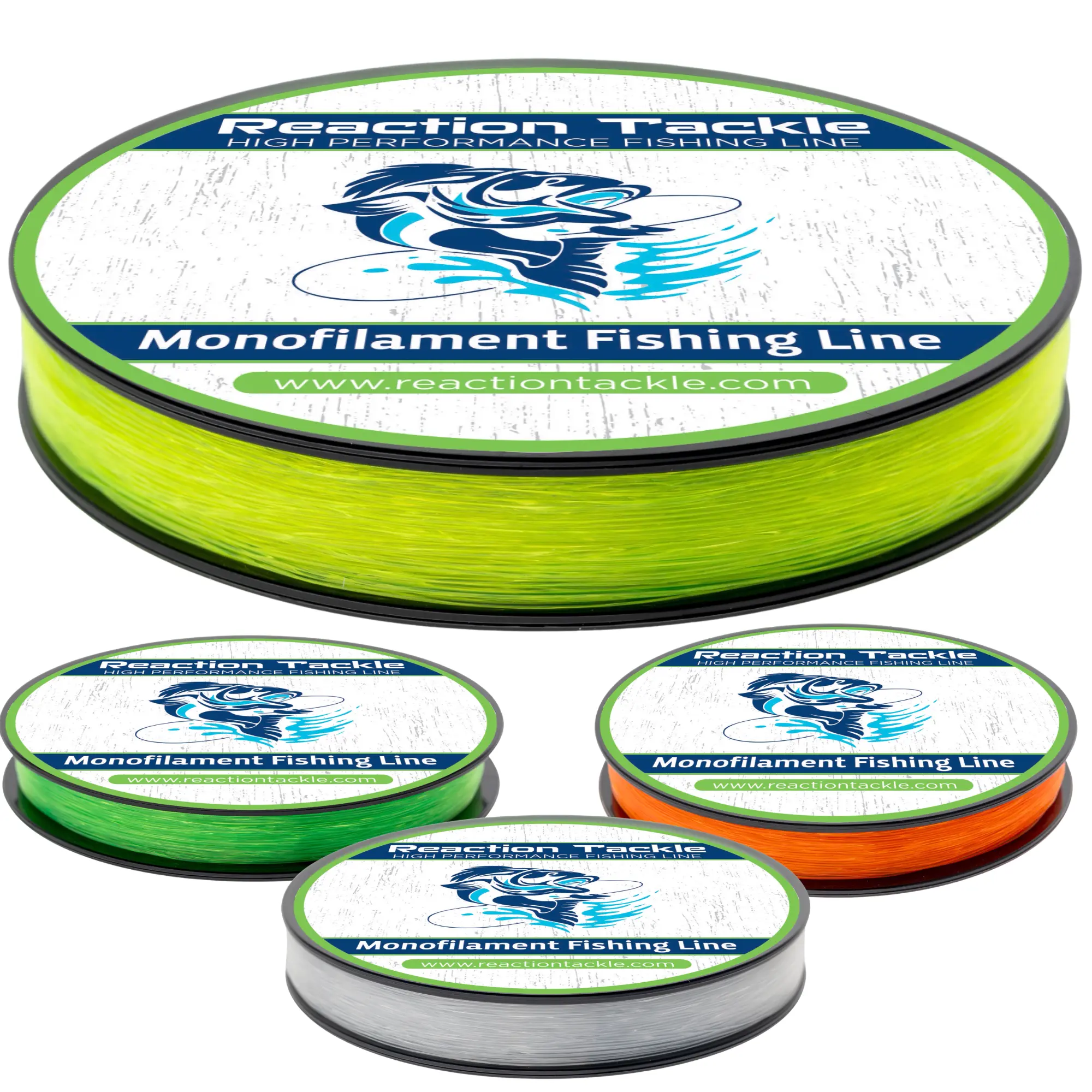Reaction Tackle Nylon Monofilament Fishing Line, 350-Yard Spools, Essential Fishing Equipment