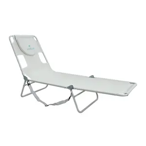 Ostrich The Original Chaise Lounge, Facedown Beach Pool Tanning Chair, White