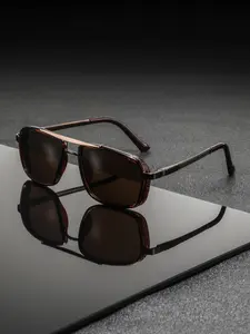 Men's Metal Plastic Square Glasses, Business Style, American Tough Guy, Classic Casual, Versatile Fashion Eyewear for Business, Driving, Self-Driving