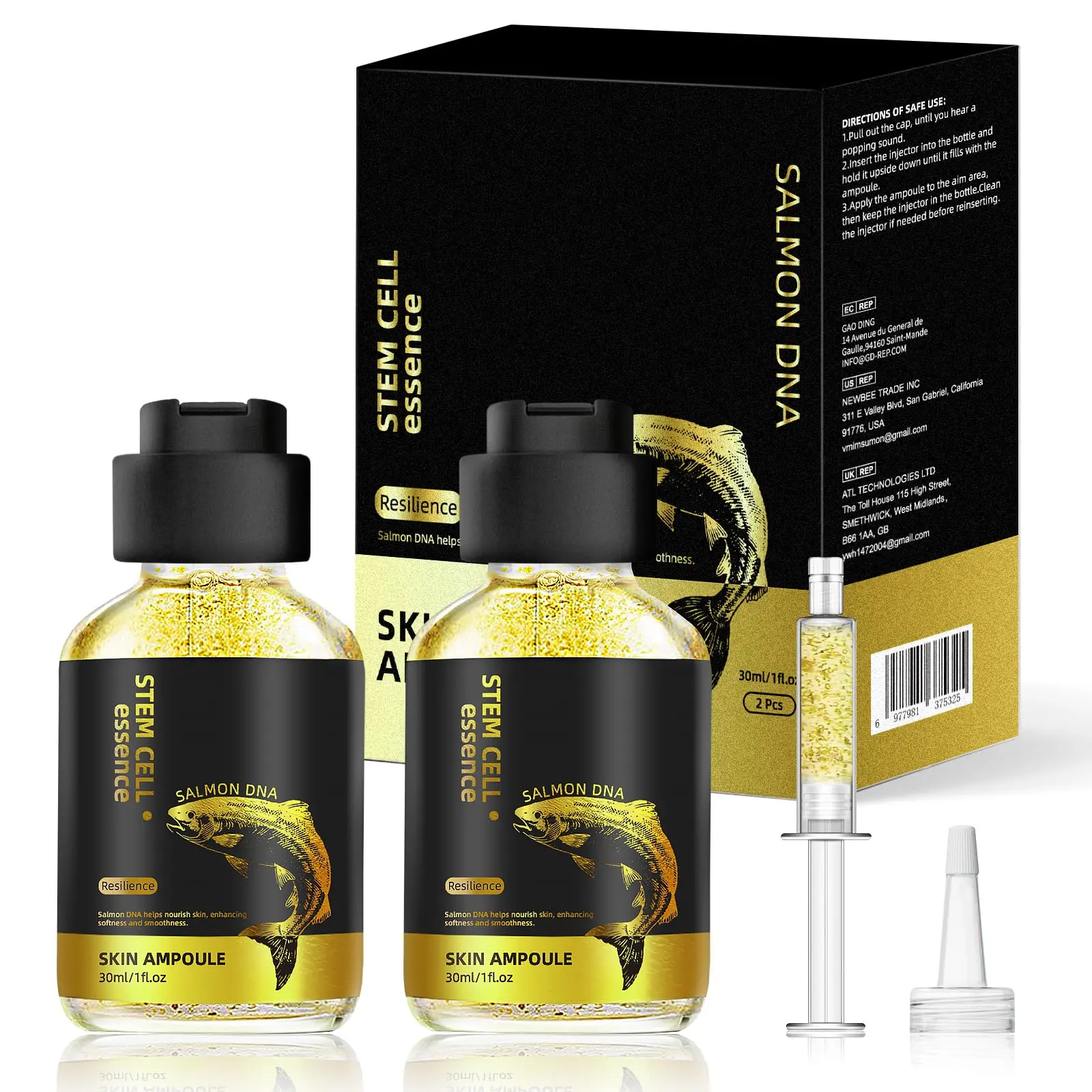 PDRN Peptide Serum Salmon DNA Anti-Aging, PDRN Stem Cell Serum for Face, Microneedling Serum with Niacinamide, Collagen, Intensive Hydration & Barrier Repair, Plumping, Firming & Brightening, Glowy SKin, Kbeauty summerwins