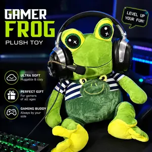 "Coach Frog" Viral Frog Plush Toy – Quirky Stuffed Figure, Sleeping Body Pillow, Backrest Cushion, and Decorative Ornament
