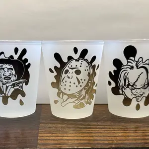 Horror movie Characters 2-Ounce Mini Shot Glasses | Set of 4