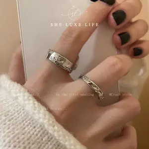 SheLuxeLife | Simple Classic Silver Ring – Korean Style