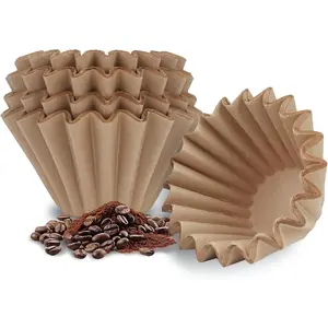 Disposable Small Coffee Filters,100PCS Unbleached Basket Coffee Paper Filter for Ninja Pods & Grounds Specialty Single-Serve Coffee Maker PB051 PB041, Kalita Wave Dripper 155, 1-2 Cup