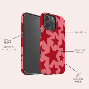Custom Starry Sky Color Phone Case with Minimalist Retro Star Pattern MagSafe Case, compatible with iPhone 17/16/15/14/13/12/11. A stylish protective case and the perfect holiday gift for friends, family, or yourself.