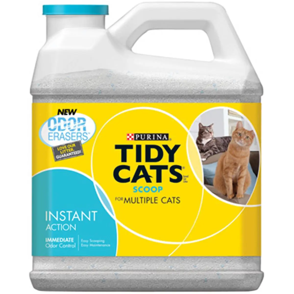 Tidy Cats Clumping Type Cat Litter - Instant Action, Easy Scooping, Odor Control, Easy Maintenance, Mess Free Maintenance, 20 lbs, 9x6.25x10.75 in, Scoop Litter (11720)