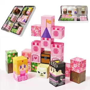 Magnetic Blocks-27PCS Creative Magnetic Blocks Princess Toys for Boys and Girls, Princess Castle Magnet Construction Toys, Sensory Gifts for Kids Birthday, Christmas and Halloween