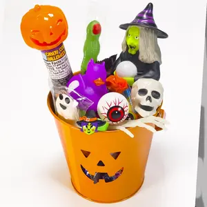 HALLOWEEN PUMPKIN BASKET (36) treats,trick or treat,boo box, spooky basket,boo candies, halloween box,kids,rubberduck,candy box,college Calesbox
