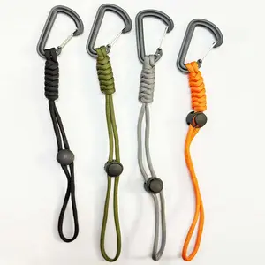2 Pcs Backpack Camping Anti-Loss Umbrella Rope, Emergency Key Lanyard, Outdoor Survival Strap, Durable & Convenient Accessory, Rope Carabiner