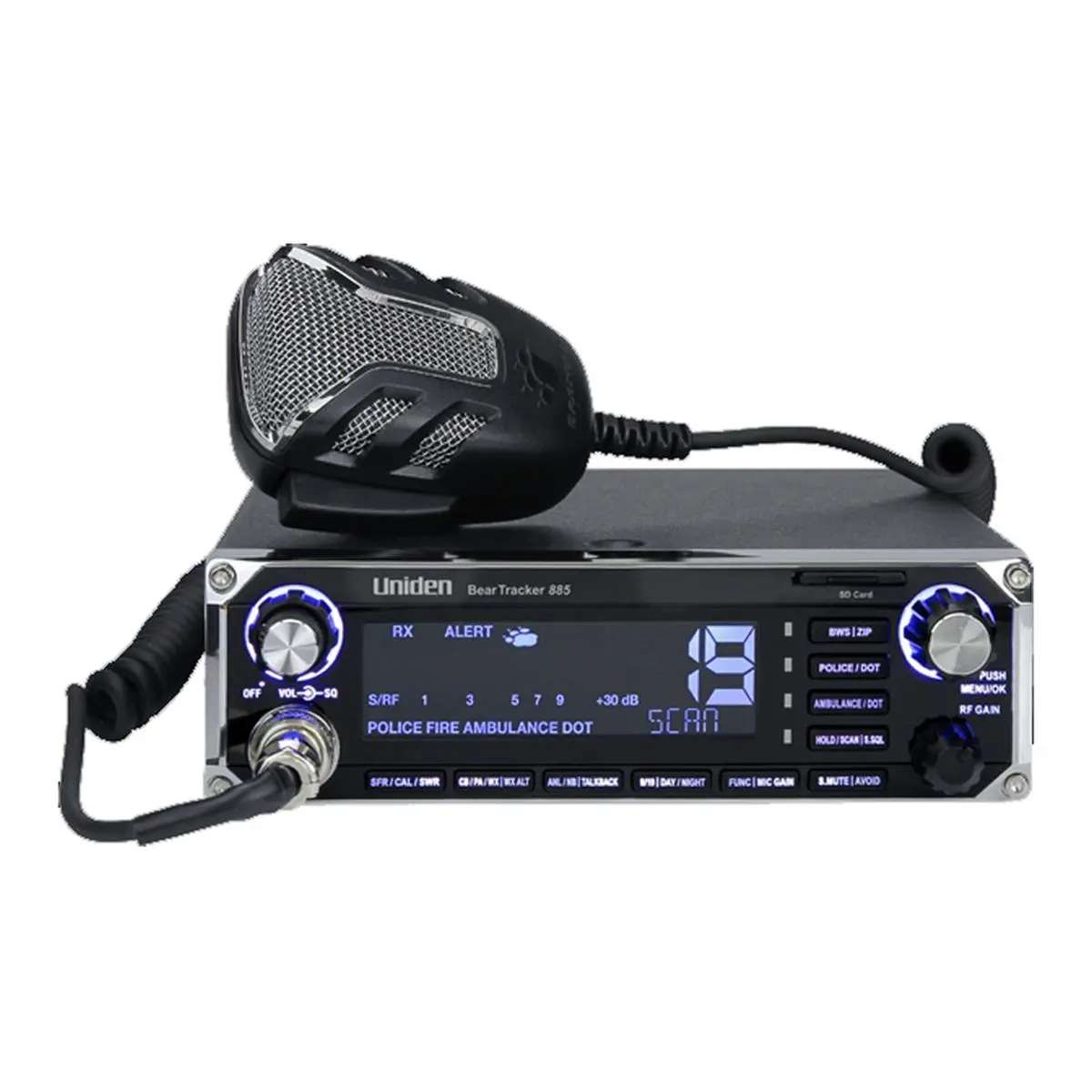 Uniden Durable Hybrid CB 2-Way Radio with Built-In Digital Scanner and Bear Tracker for Boating and Outdoor Sports, Durability, Two Way Radios