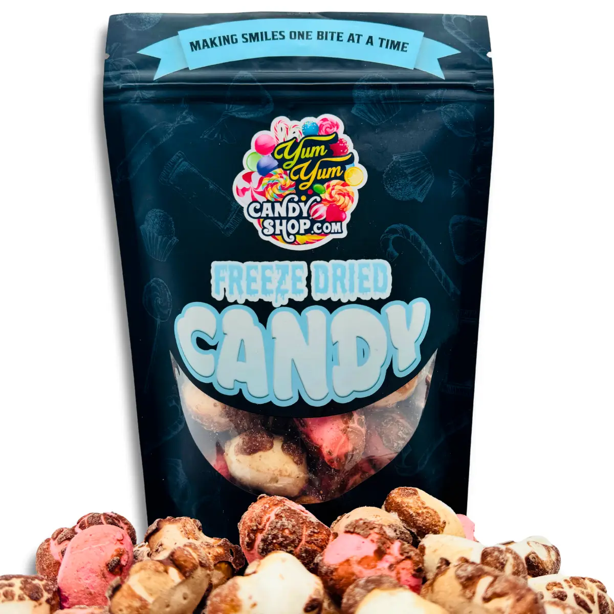 Neapolitan Chocolate Crunch Freeze Dried Candy Chocolate Strawberry & Vanilla Snack Blend Bonbon Milk Sugar Corn gluten free delicious sweet crunchy