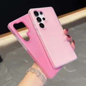 Case for Samsung S25 S24 S23 S22 Ultra Plus S25FE S24FE S23FE S21FE 2-in-1 Candy Color Matte Jelly Hard Shockproof Cover