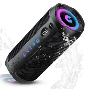 Portable Bluetooth Speaker, Bluetooth 5.4 Speaker,30W Dual Speaker with LED Display, Deep Bass, 30H Playtime, Colorful RGB Lights, IPX7 Waterproof,TWS pairing for Outdoor/Home/Party/Travel,Gift Ideas