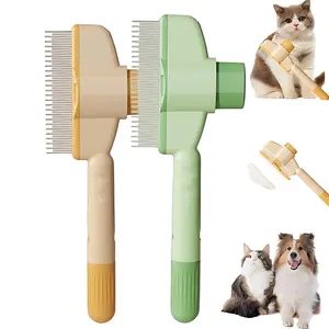 Automatic Pet Flea Comb, Pet Hair Detangler Brush, Slicker Brush, Pet De-Shedding Comb, Dog Cat Grooming Tool, Pet Accessories, Dogs & Cats