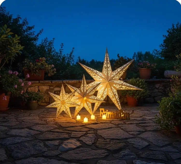 Star LED Pendant Light - Hanging Decoration for Ramadan & Eid