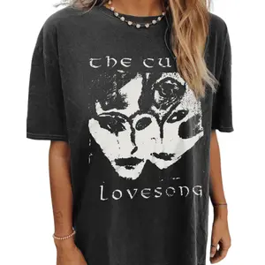 The Cure Lovesong Rock Music Band TShirt, Vintage graphic Tee