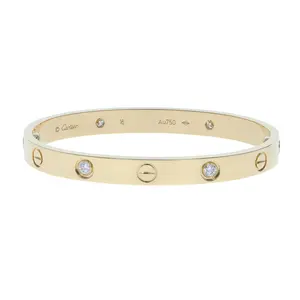 Pre-owned Cartier Love Bangle Bracelet Size 16
