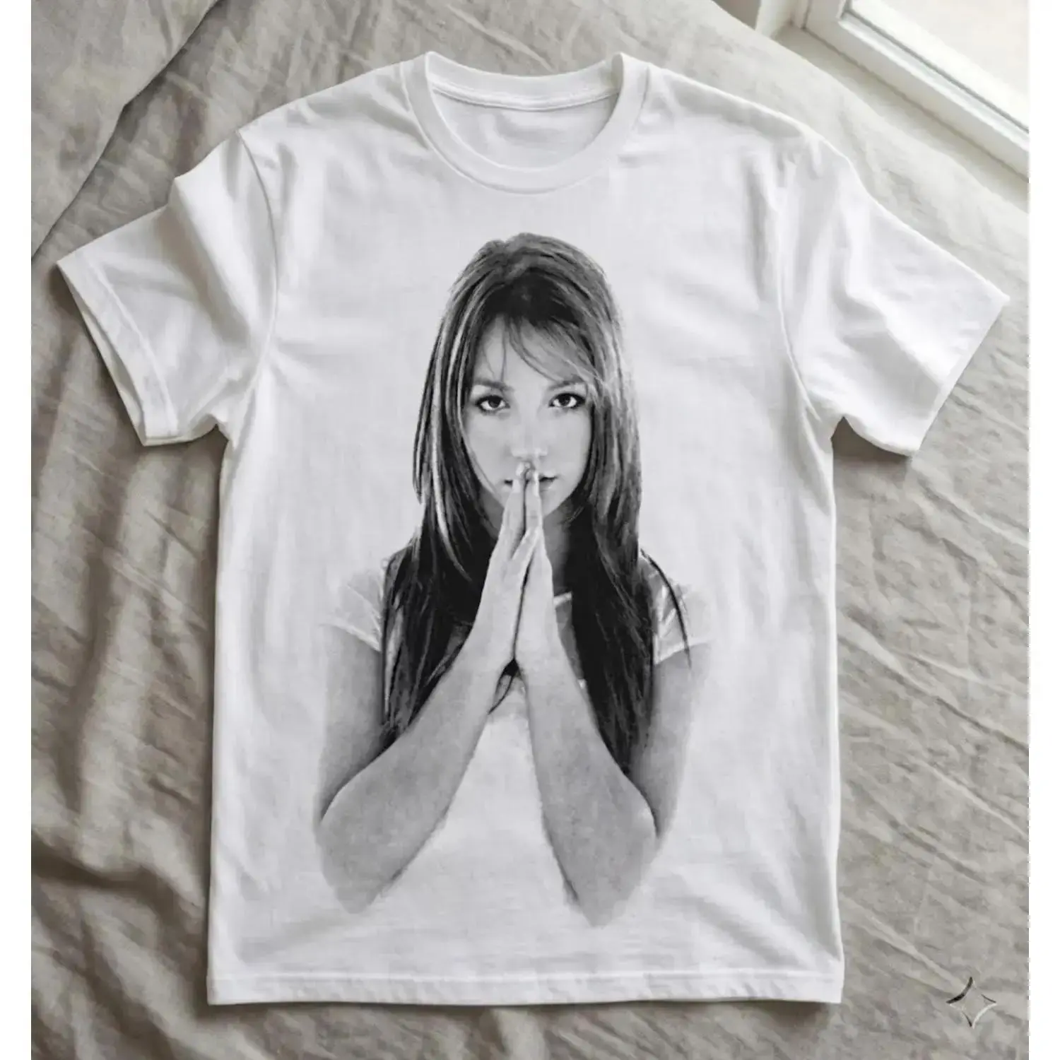 180g[100%cotton]Vintage Pop Icon Graphic Tee Aesthetic Y2K Shirt |     Retro Celebrity Style T-Shirt |     Minimal Black White Portrait Tee |     90s 2000s Fashion Outfit |     Streetwear Trend |     Gift for Pop Culture Lovers #   SummerVibes