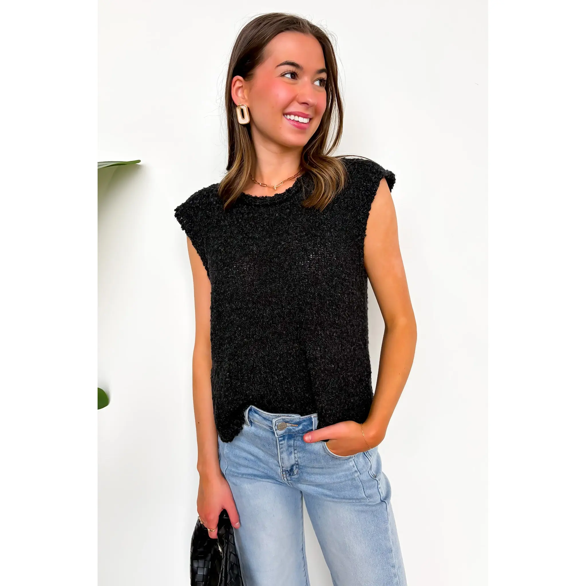 Refined Texture Boucle Knit Top