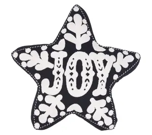18" x 16" Onyx Joy Shaped Throw Pillow by Valerie