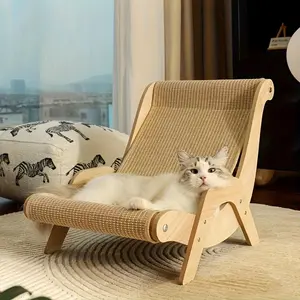 Durable Cat Scratching Post Sisal Material Anti Slip Base Pet Toy And Bed Self Cleaning Kitty Lounge Chair Ideal Gift For Cats And Sofa Furniture Protection