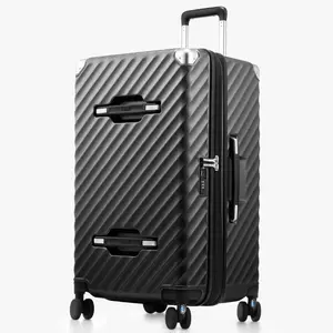 LUGGEX 28 Inch Trunk Luggage, Expandable PC Hard Shell Large Checked Suitcase with Shock - Absorbing Wheels & TSA Lock