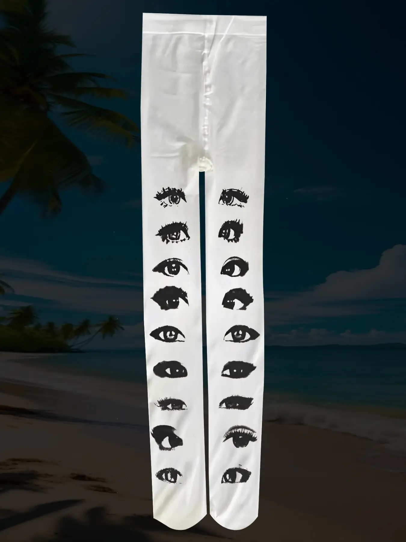 Women's Y2K Style Socks, Eye Print Design, Casual Summer Footwear, Comfortable & Stylish, Perfect for Everyday Wear #socks #summer #12GL #sockstyle #h