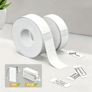 Compatible with P21 and P31 label printers, 320 sheets/2 rolls 12mmx30mm white thermal label printing stickers for home and shopping center price tags/office/school/hospital specific thermal printer label stickers