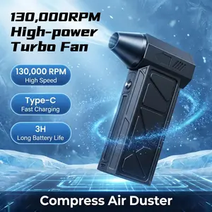 Cordless Handheld Turbo Jet Blower, High Speed Rechargeable Compressed Air Duster, Portable Wireless Dust Collector for Skateboard Maintenance, Household Cleaning and Car Dust Leaf Snow Removal