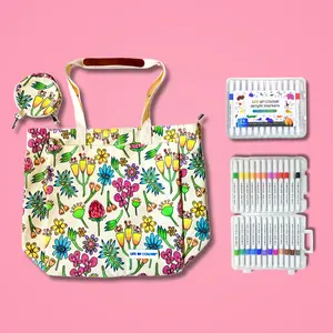 DIY Doodle Bag - Wildflower - Color Your Own Bag