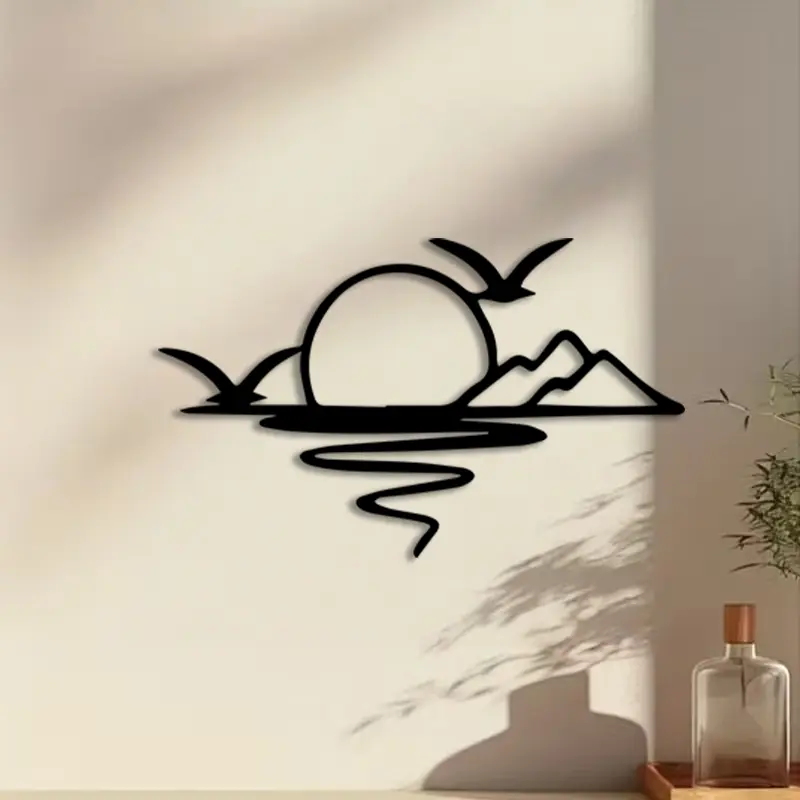 1pc Seagull Metal Wall Art, Coastal Statue Mural, Perfect for Outdoor Wall, Earth Day Decor, Ideal Gift for Nature Lovers, Weather-Resistant Metal