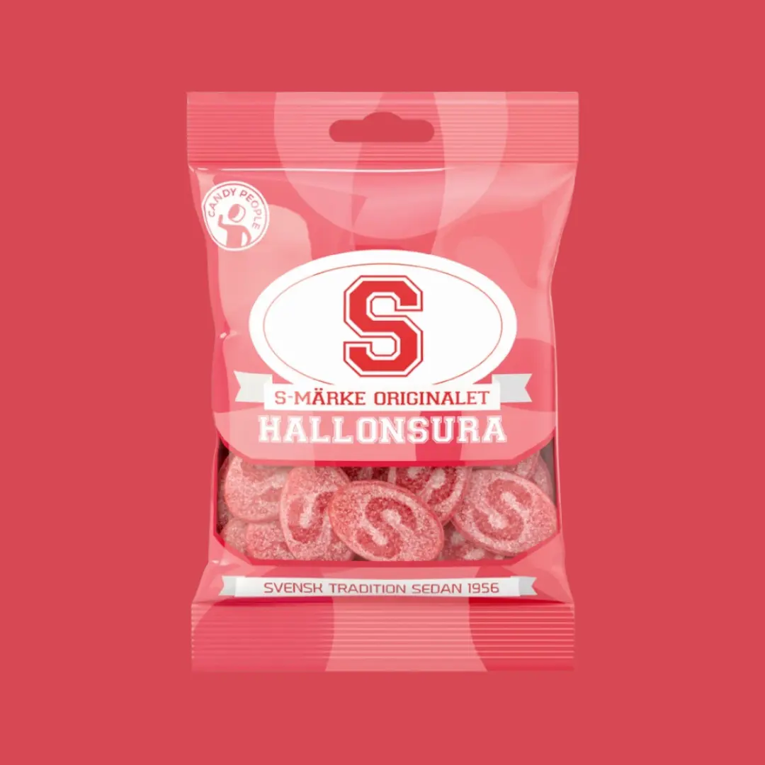 S-Märke Original Raspberry "S" Sour Candy