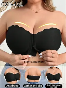 Plus Size Soft Front Button Bra | Wire Free, Comfortable Everyday Wear