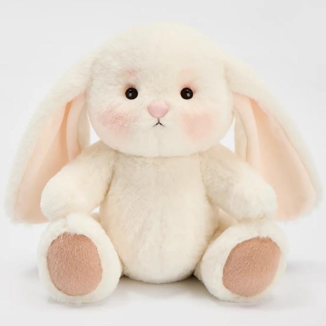 GETAHUG Rosie The White Bunny | Handmade Dointed Stuffed Animal Gift for Girls Teddybear 12 Inches High-Quality Fur Plush Toy with Greeting Card and Gift Box GETAHUG Rosie The White Bunny | Handmade Dointed Stuffed Animal Gift for Girls Teddybear 12 Inches High-Quality Fur Plush Toy with Greeting Card and Gift Box