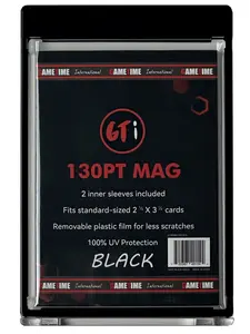 (Pack of 5) 130 PT Black Bordered Mags with inner sleeves