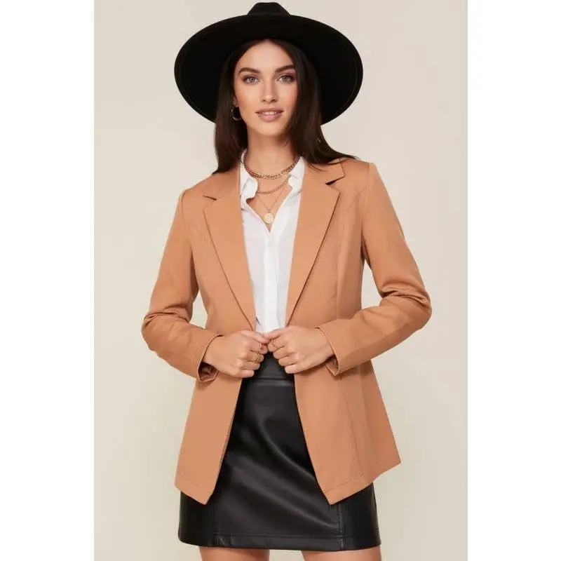 Classic One-Button Tailored Blazer