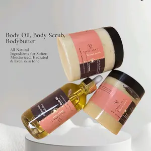 Elysian Peach Lux Body Set-Indulge in Paradise. Lightweight Body Oil,  Body Butter, and Body Scrub Peach Scent Moisturizing Nourishing Radiant spa gift self care package