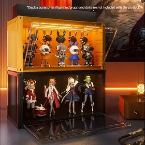 Handmade Doll Storage Display Box, Small Stackable Combination, Container Style, Step Module, Suitable for Plush Hanging Figures